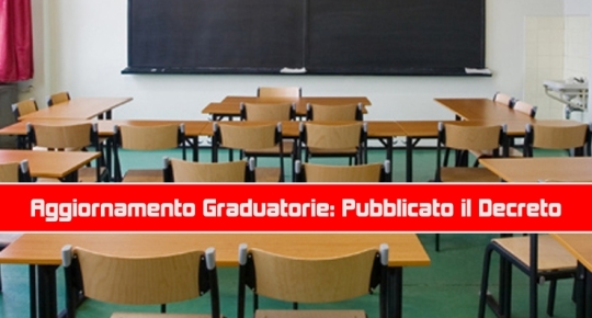 Aggiornamento Graduatorie: Pubblicato il Decreto