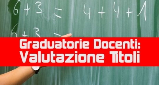 Graduatorie Docenti: Valutazione Titoli