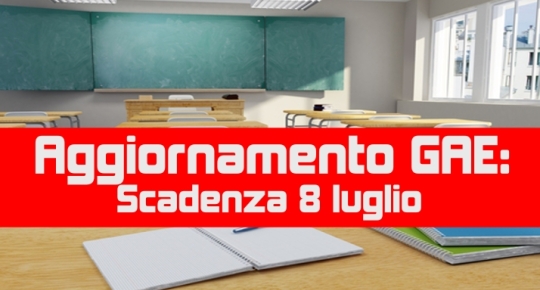 Aggiornamento GAE: Scadenza 8 luglio