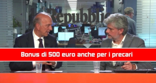 Bonus di 500 euro anche per i precari