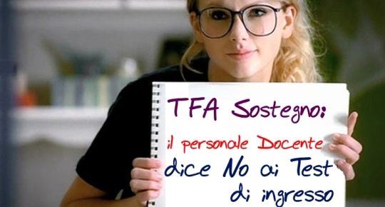 TFA Sostegno: il personale Docente dice No ai Test di ingresso