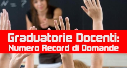 Graduatorie Docenti: Numero Record di Domande