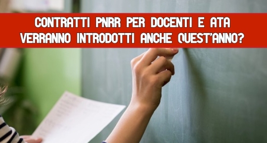 Contratti Pnrr per docenti e Ata 