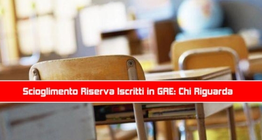 Scioglimento Riserva Iscritti in GAE: Chi Riguarda