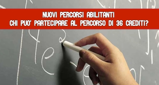 Nuovi percorsi abilitanti docenti scuola