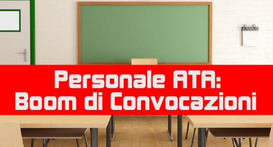 Personale ATA: Boom di Convocazioni