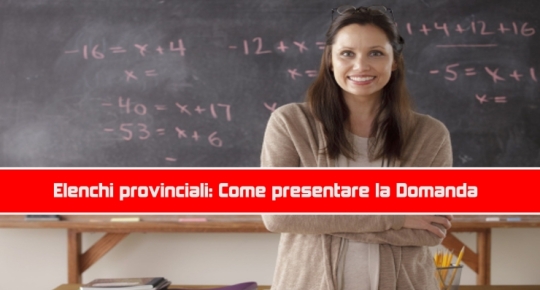 scuola Elenchi provinciali Domanda