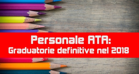 Domande ATA: Graduatorie definitive nel 2018