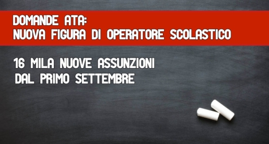 Domande Ata: Nuova figura di Operatore Scolastico 