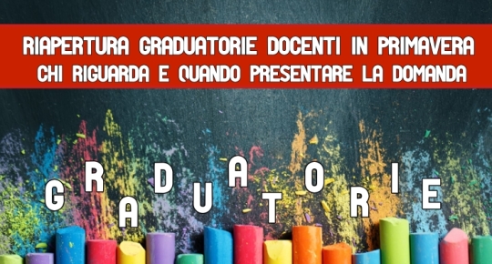 Riapertura graduatorie docenti in primavera