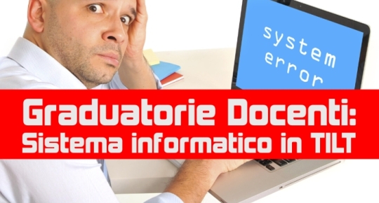 Graduatorie Docenti: Sistema informatico in Tilt