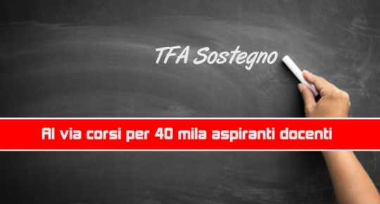 TFA Sostegno: al via corsi per 40 mila aspiranti