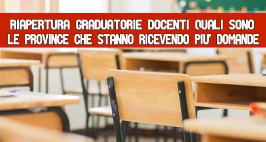 Riapertura Graduatorie Docenti