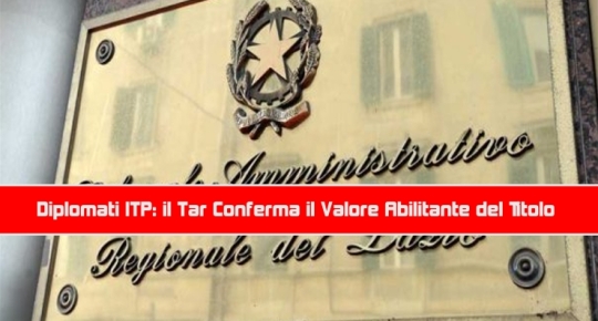 Diplomati ITP: il Tar Conferma il Valore Abilitante del Titolo