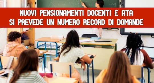 Nuovi Pensionamenti Docenti e Ata