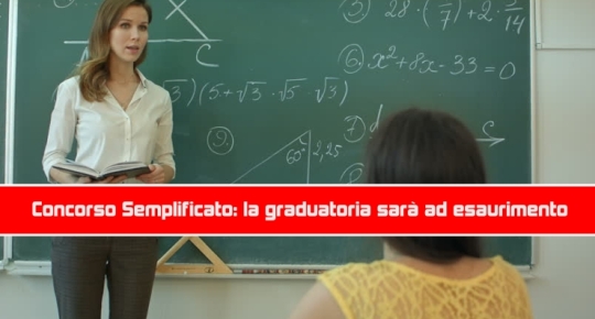 Concorso Semplificato: la graduatoria sarà ad esaurimento