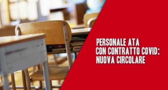 Personale ATA con Contratto Covid: Nuova Circolare