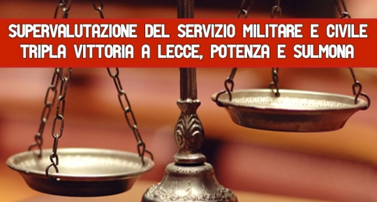 Supervalutazione del Servizio militare e civile