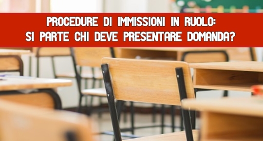 Procedure di immissioni in ruolo: