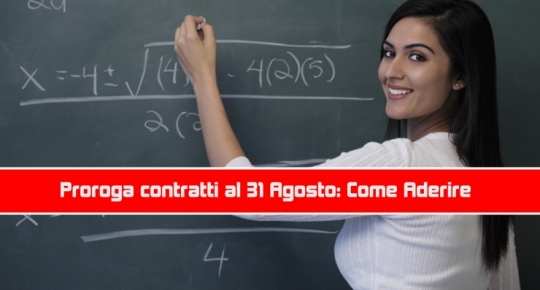 Proroga contratti al 31 Agosto