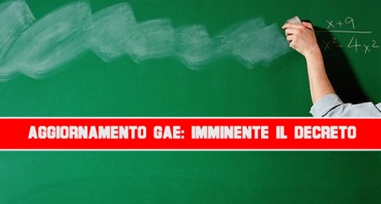 Aggiornamento GAE: Decreto