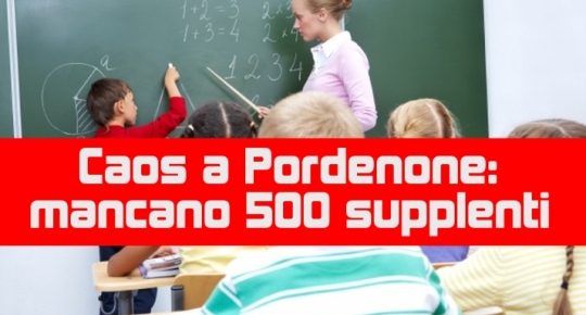 Caos a Pordenone: mancano 500 supplenti