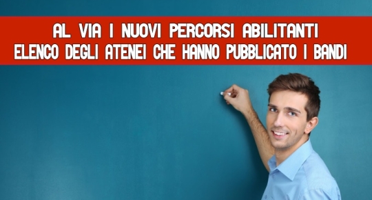 Nuovi percorsi abilitanti per docenti