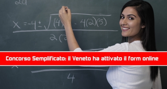 Concorso Semplificato: il Veneto ha attivato il form online