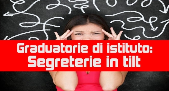 Graduatorie di istituto: Segreterie in tilt