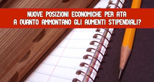 Nuove posizioni economiche per Ata 