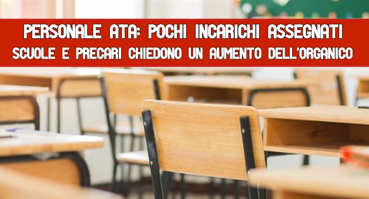 Personale Ata: pochi incarichi assegnati Scuole