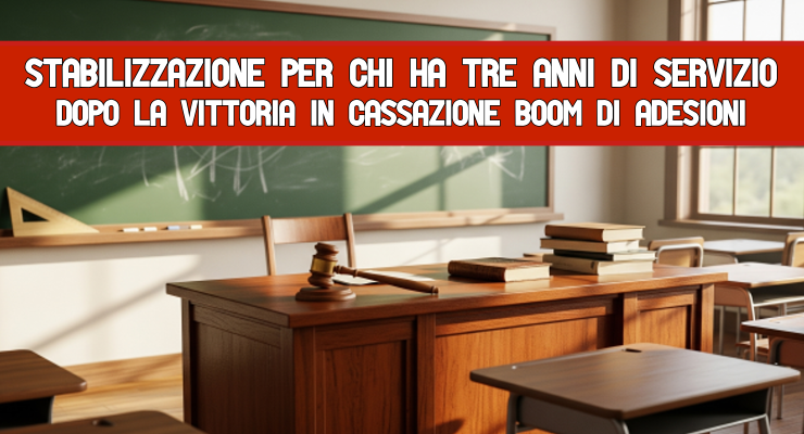 Stabilizzazione docenti scuola per chi ha tre anni di servizio