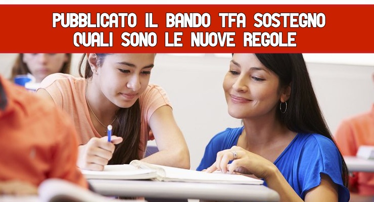 Pubblicato il Bando Tfa Sostegno