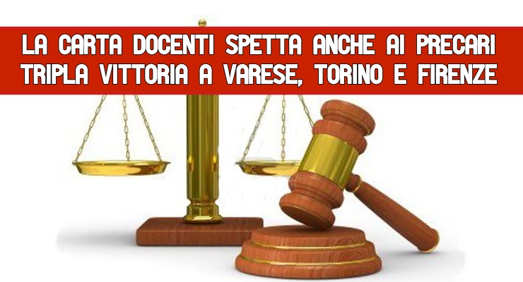 La Carta docenti spetta anche ai precari 