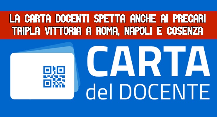 La Carta docenti spetta anche ai precari 