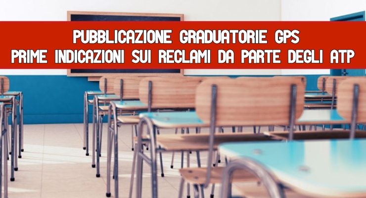 Pubblicazione graduatorie Gps 