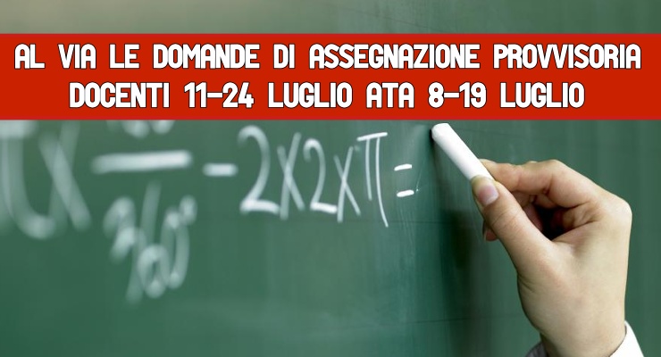 Al via le domande di Assegnazione provvisoria Docenti