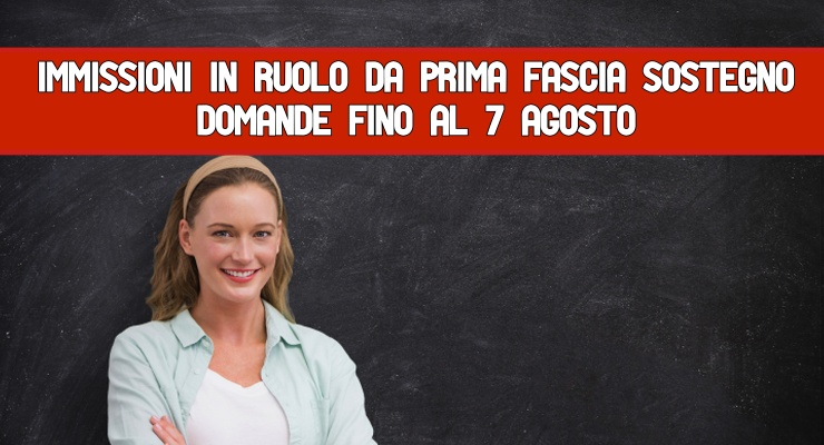 Immissioni in ruolo da prima fascia Sostegno