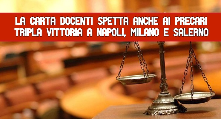 La Carta docenti spetta anche ai precari