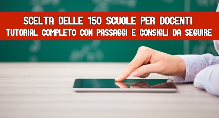 Scelta delle 150 scuole per docenti 