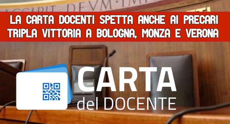 La Carta docenti spetta anche ai precari 