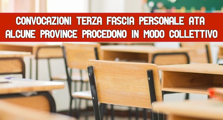 Convocazioni terza fascia personale Ata