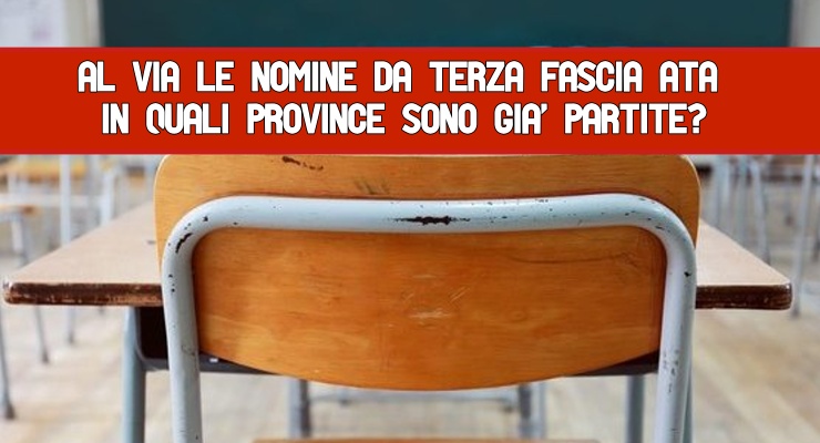 Al via le nomine da terza fascia Ata 