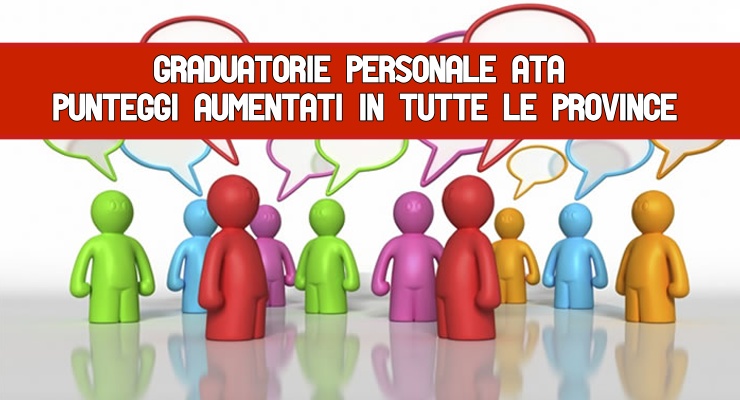 Graduatorie personale Ata Punteggi aumentati in tutte le province