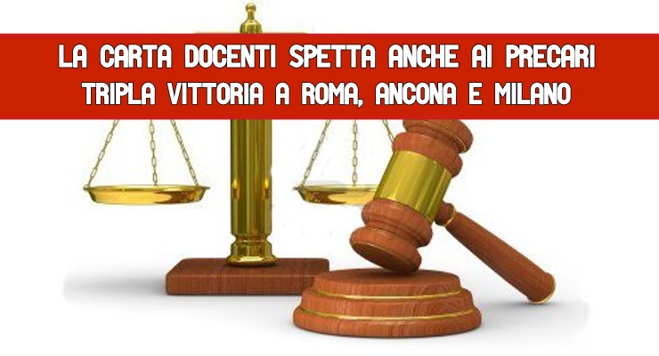 La Carta docenti spetta anche ai precari