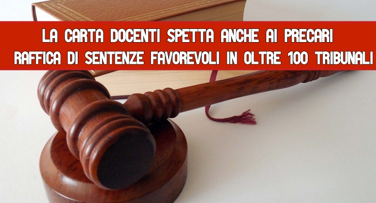 Carta Docenti spetta anche ai precari 