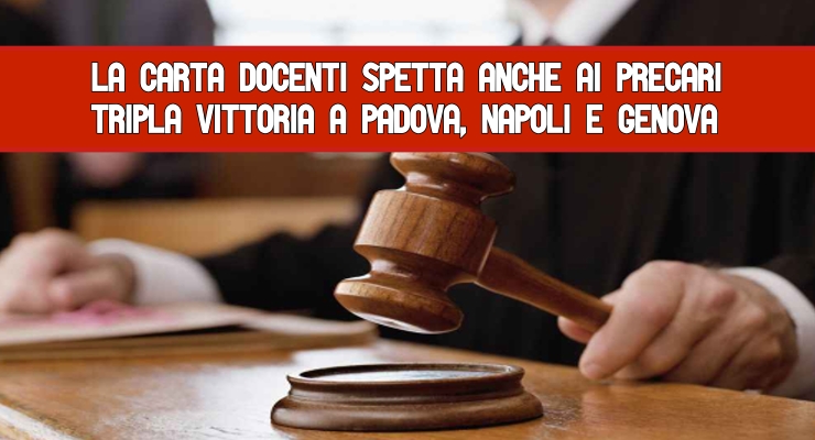 La Carta docenti spetta anche ai precari 