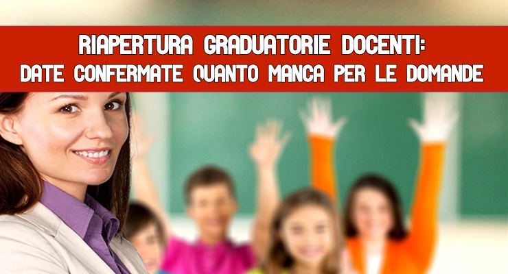 Riapertura graduatorie docenti: