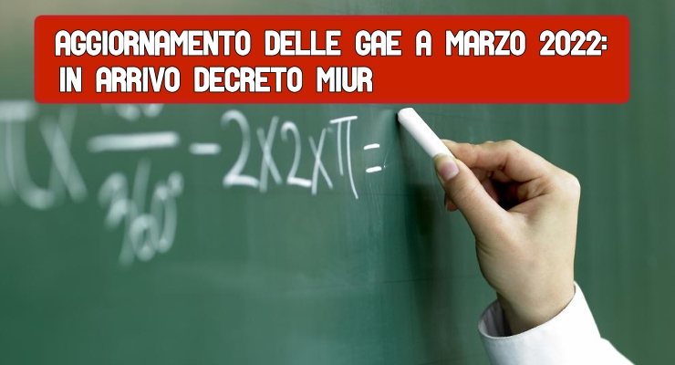 Aggiornamento delle Gae a marzo 2022