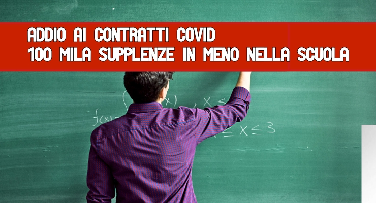 Addio ai contratti Covid 100 mila supplenze 